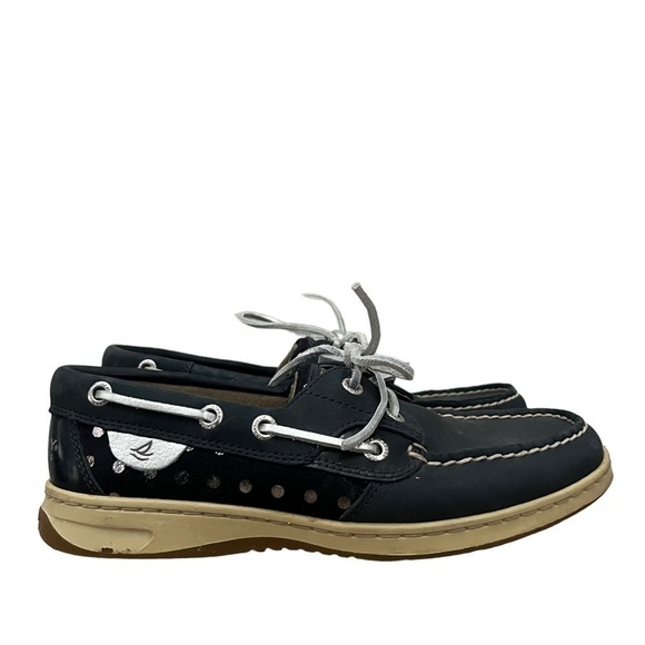 Sperry Topsider Navy Blue Lace Up Boat Shoes 6 - Picture 1 of 6